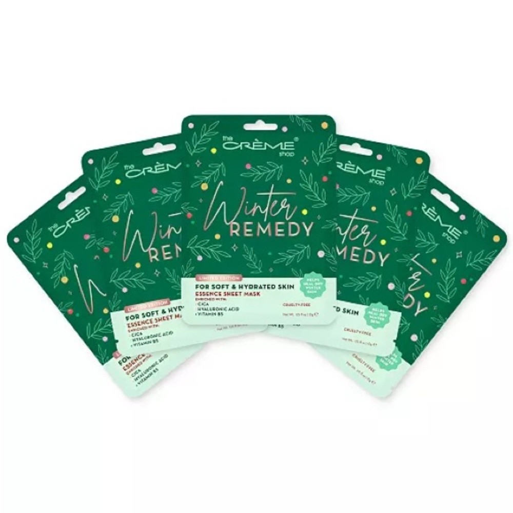 The Crème Shop Winter Remedy Sheet Mask Set. 5 pc. NEW in box!